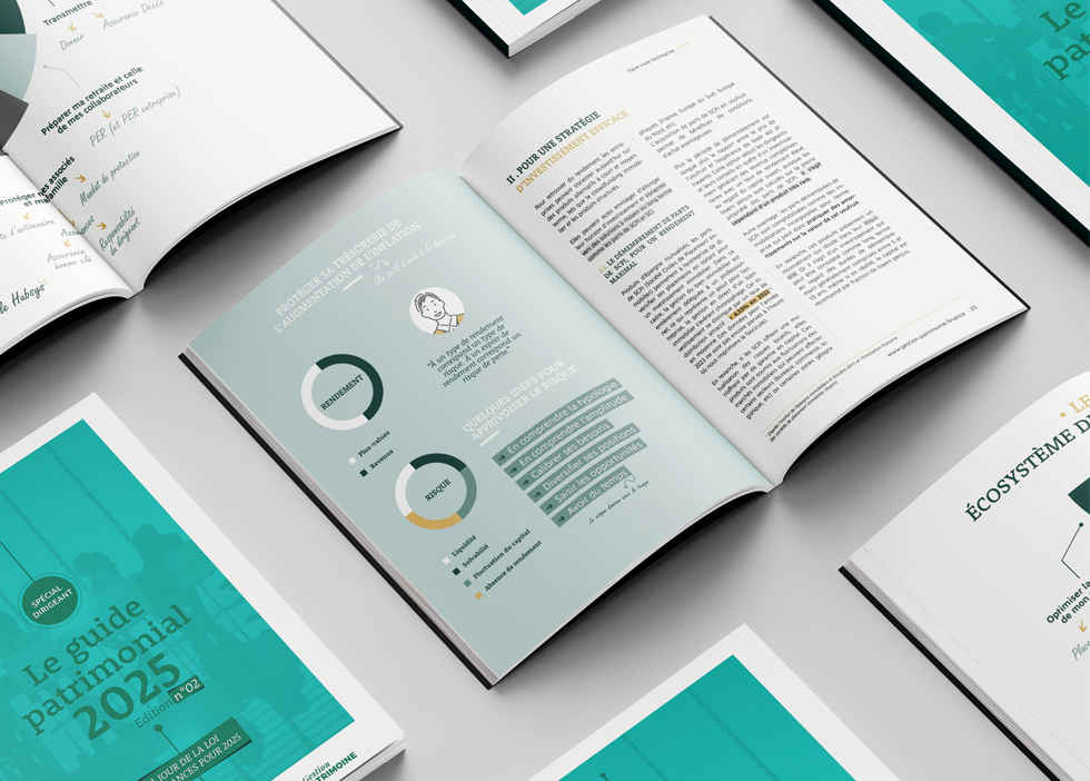 Présentation des pages du guide patrimonial 2025